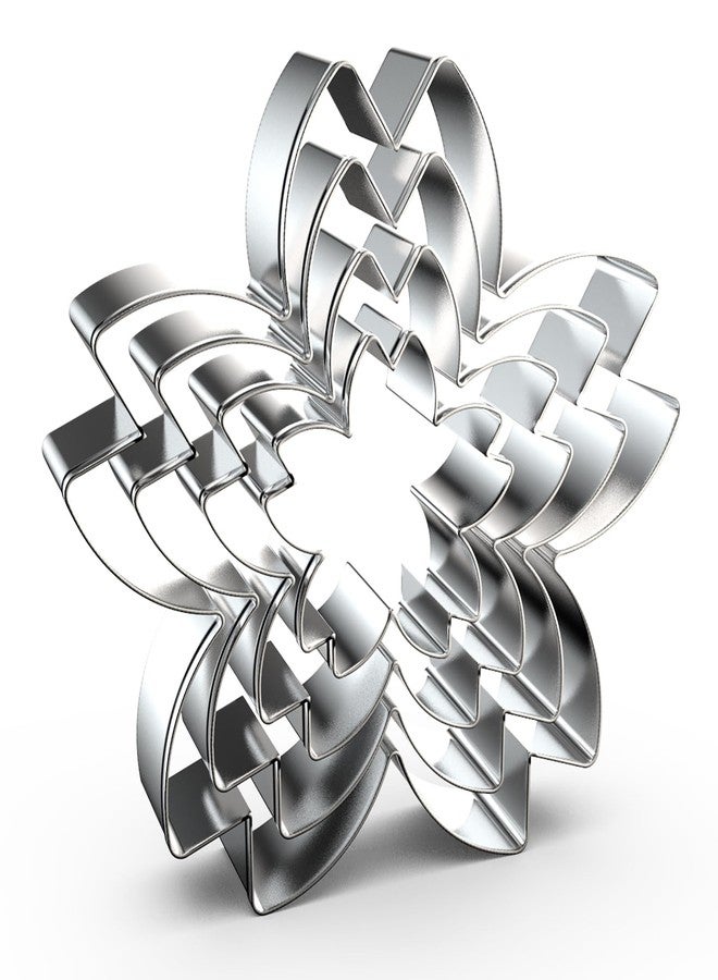 QAAQS Cherry Blossom Flower Cookie Cutter Set - 4 Piece Sakura Cookie Cutters - Stainless Steel - Image 1